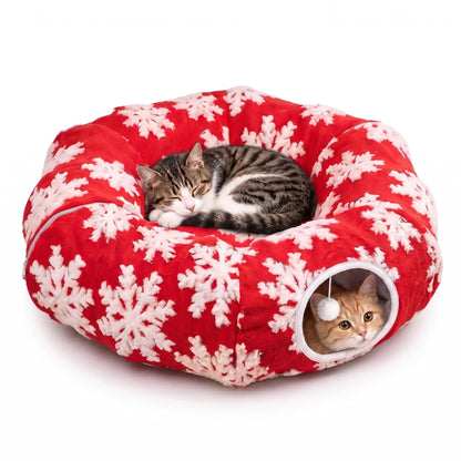 🐱Christmas Tree Cat Tunnel🎄 The Ultimate Cat-Proof Tree Skirt & Hideaway （Free Shipping）🐾