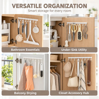Multi-Functional Drill-Free Cabinet Door Hook Rail