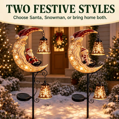 🎅Christmas Early Discount 49% Off 🌙Santa’s Moonlight Lantern Solar Garden Stake⛄