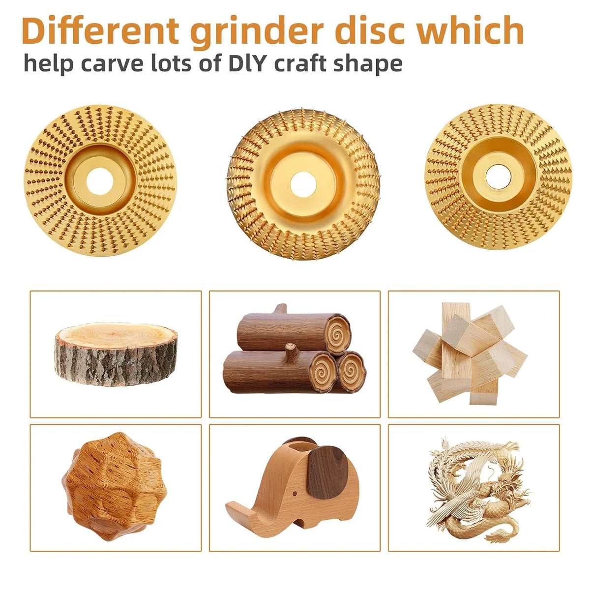 3PCS Wood Carving Disc Set