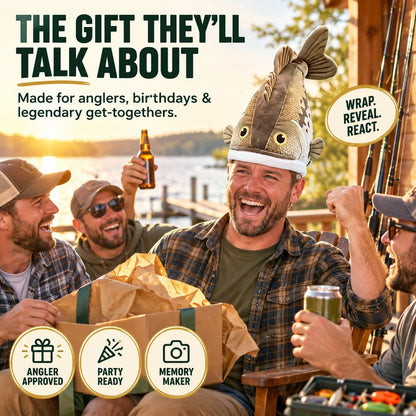 🔥Last day 70% OFF🐟 Funny 3D Fish Hat — Funny Fishing Gift for Anglers, Lake Days & Parties