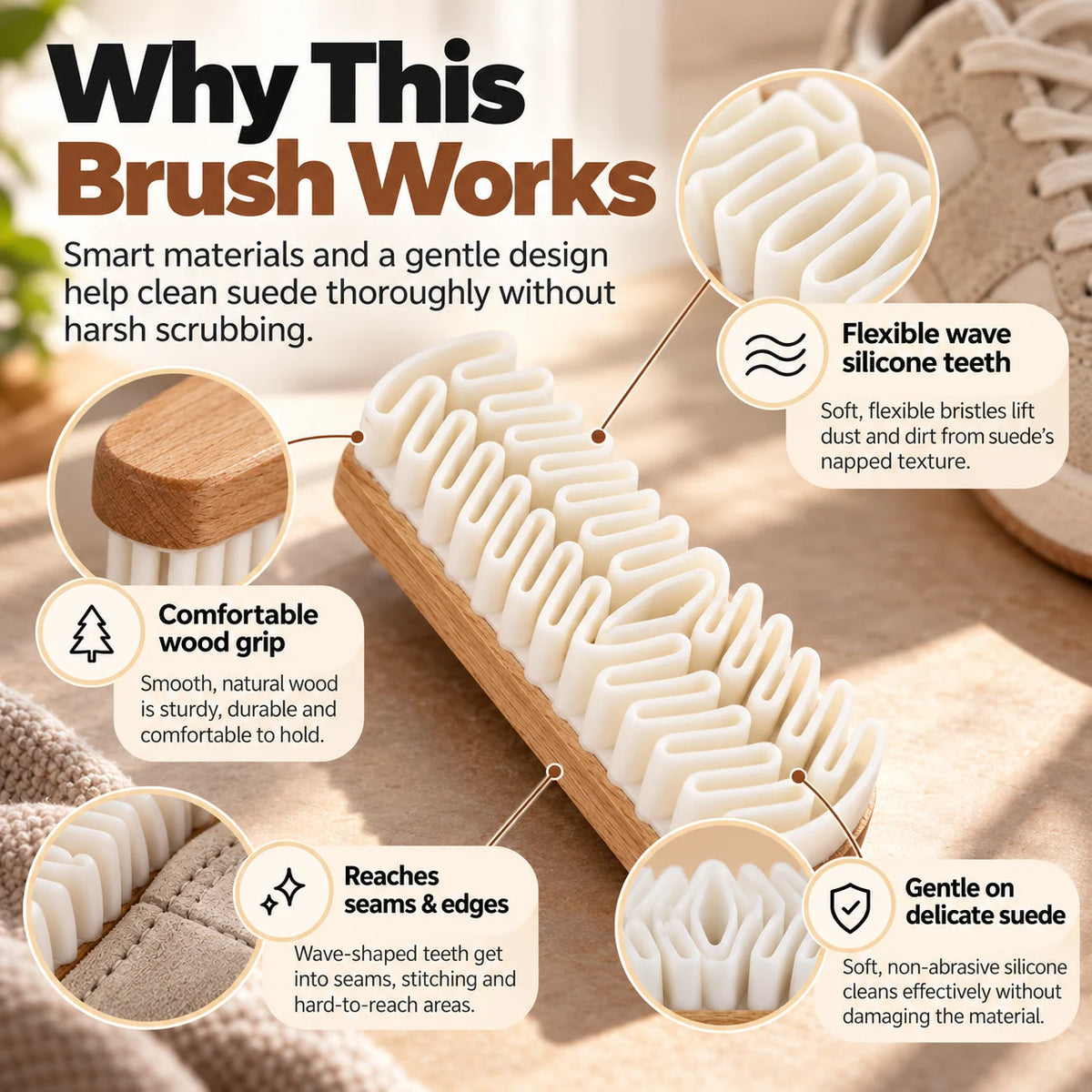 👟 Suede Shoe Cleaning Brush – Everyday Care with Bonus Cleaner