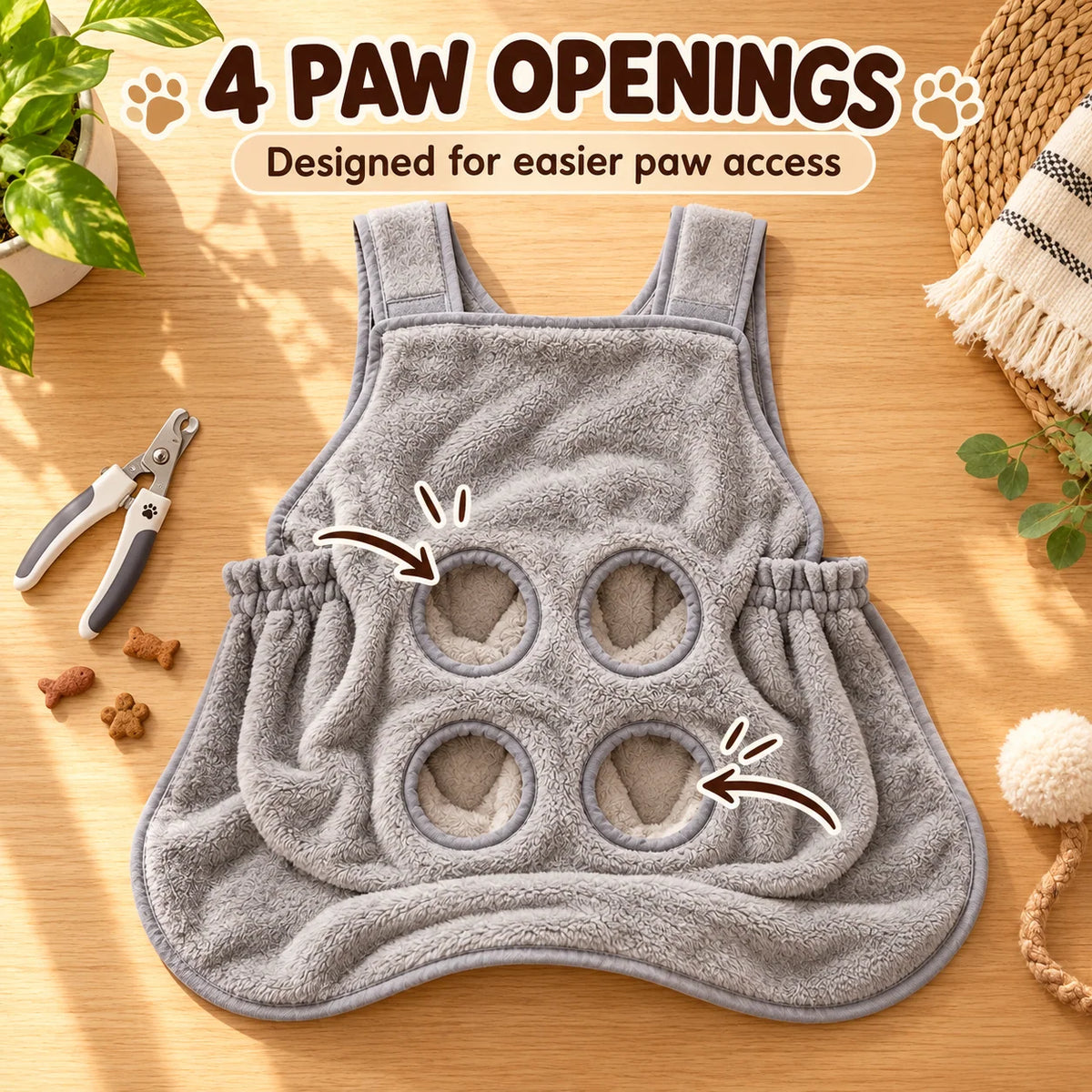 🐱 Paw-Access Cat Grooming Apron – Simple At-Home Nail Care