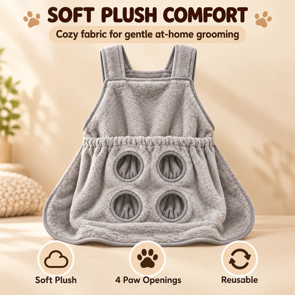🐱 Paw-Access Cat Grooming Apron – Simple At-Home Nail Care