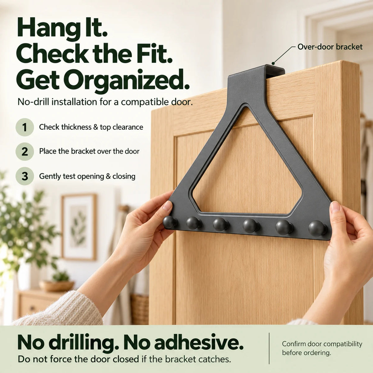 Over-the-Door Triangle Hanging Organizer