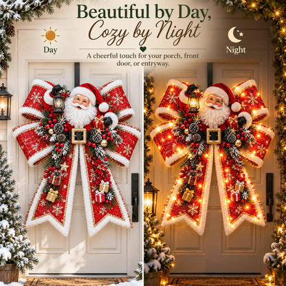 🔥Last Day 50% OFF -🎀🎄 Christmas Magic Door Bows – Oversized Light-Up Christmas Decor