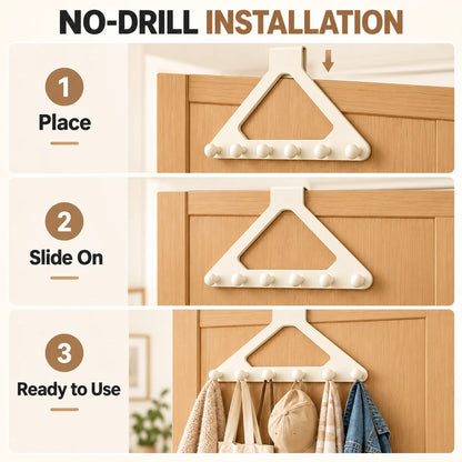 🚪 Triangle Over-the-Door Organizer – Space-Saving Hanging Storage