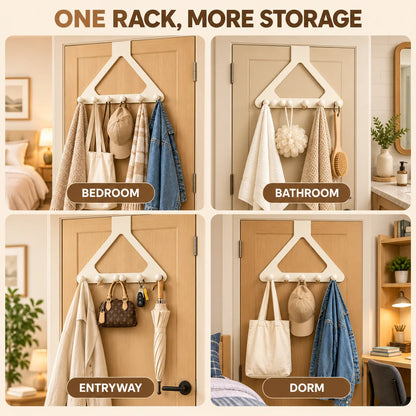 🚪 Triangle Over-the-Door Organizer – Space-Saving Hanging Storage