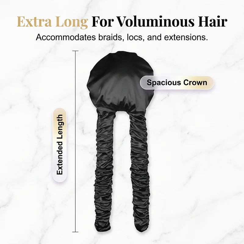 🌙 Satin Heatless Curling Bonnet – Wake Up to Beautiful Curls