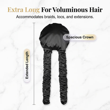 🌙 Satin Heatless Curling Bonnet – Wake Up to Beautiful Curls