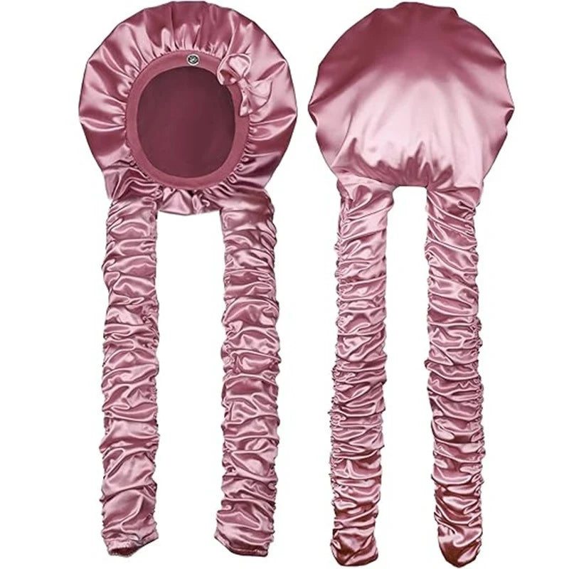 🌙 Satin Heatless Curling Bonnet – Wake Up to Beautiful Curls