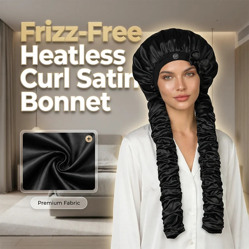 🌙 Satin Heatless Curling Bonnet – Wake Up to Beautiful Curls