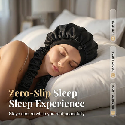 🌙 Satin Heatless Curling Bonnet – Wake Up to Beautiful Curls