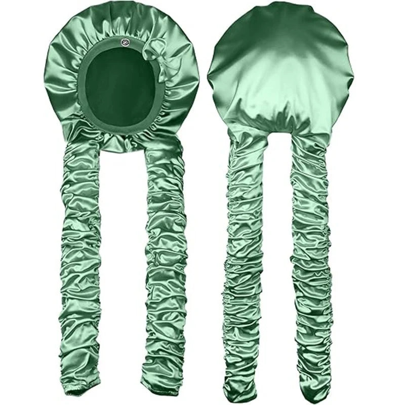 🌙 Satin Heatless Curling Bonnet – Wake Up to Beautiful Curls