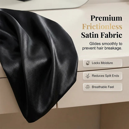 🌙 Satin Heatless Curling Bonnet – Wake Up to Beautiful Curls