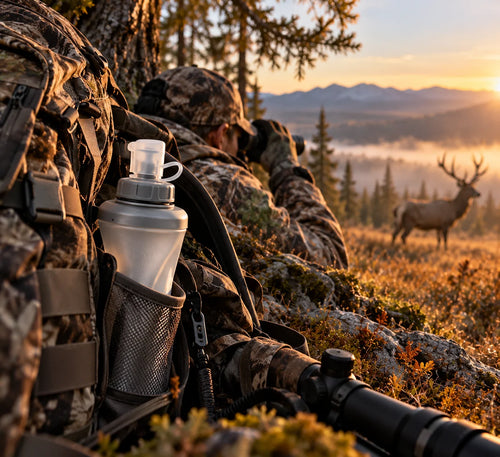 Silent Collapsible Hunting Water Bottle – 500/750ML Soft Flask for Outdoor Adventure