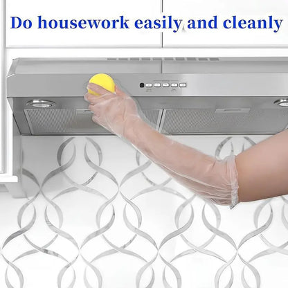 🧤 23.6" Disposable Long-Arm Gloves – Protective Elastic Cuff Design