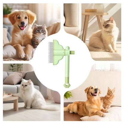 2-Pack Self-Cleaning Pet Grooming Combs 🐾 – Easy Fur Removal