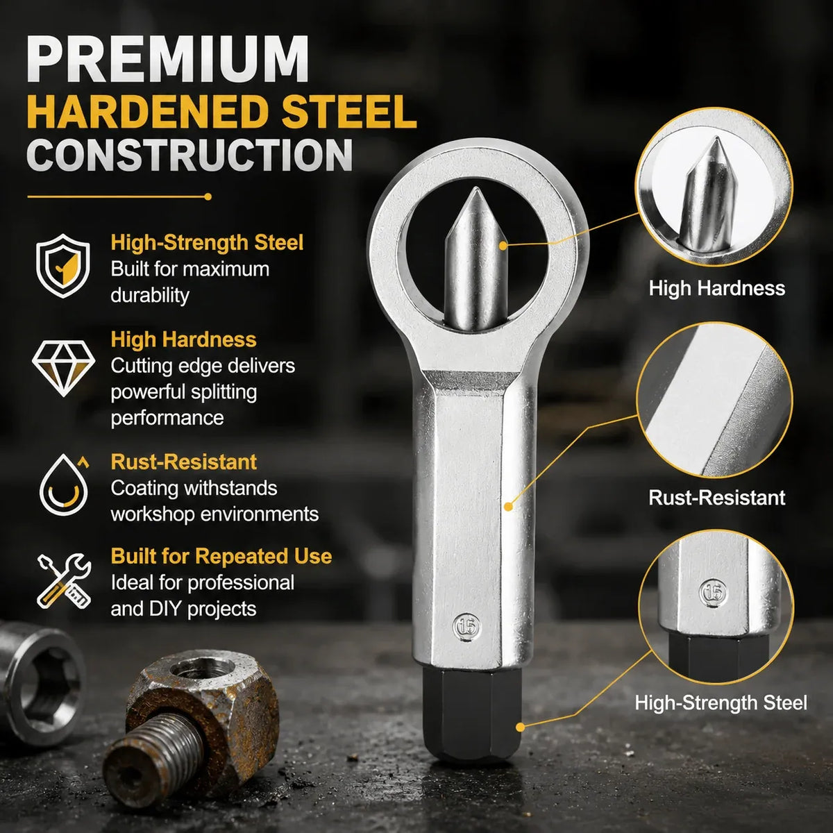 Heavy-Duty Nut Splitter 🔩 – Remove Rusted & Seized Nuts