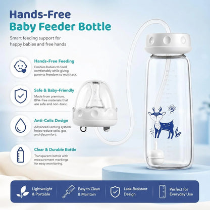 Hands-Free Anti-Colic Baby Bottle 🍼 – Convenient Feeding Design