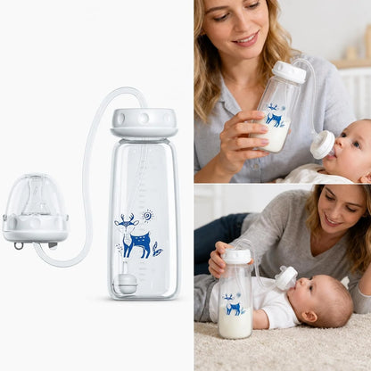 Hands-Free Anti-Colic Baby Bottle 🍼 – Convenient Feeding Design