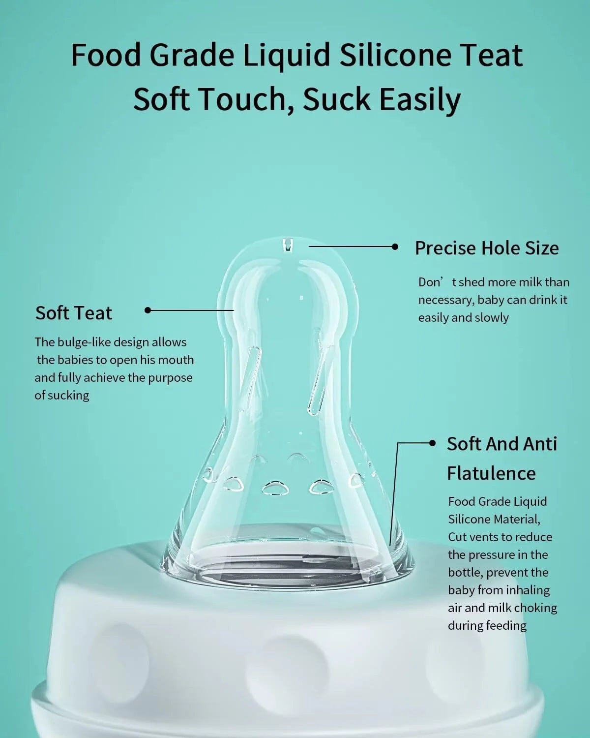 Hands-Free Anti-Colic Baby Bottle 🍼 – Convenient Feeding Design