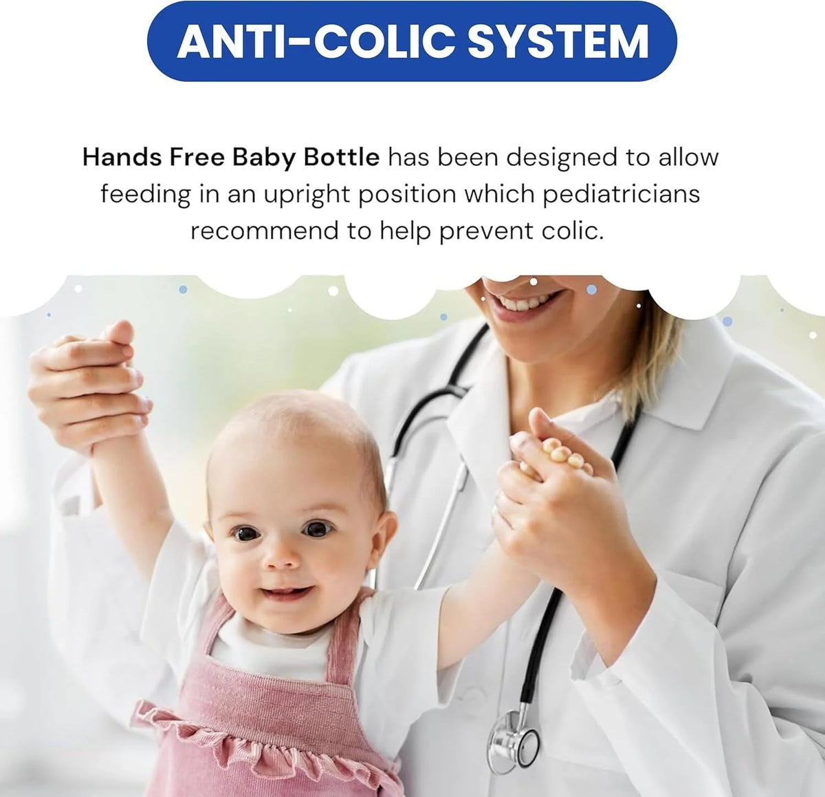 Hands-Free Anti-Colic Baby Bottle 🍼 – Convenient Feeding Design