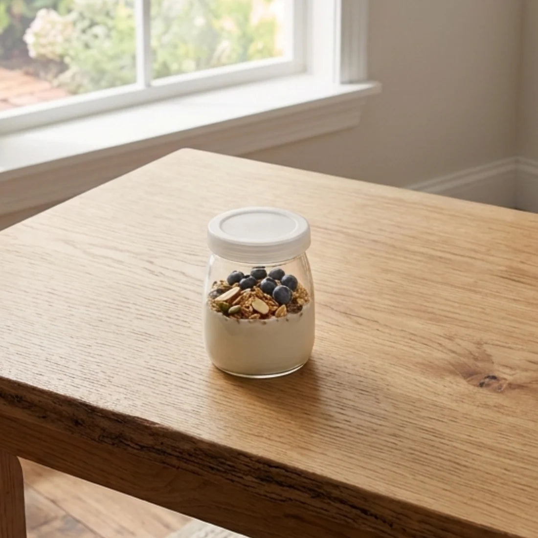 Glass Pudding Jar with Airtight Lid(100ml)