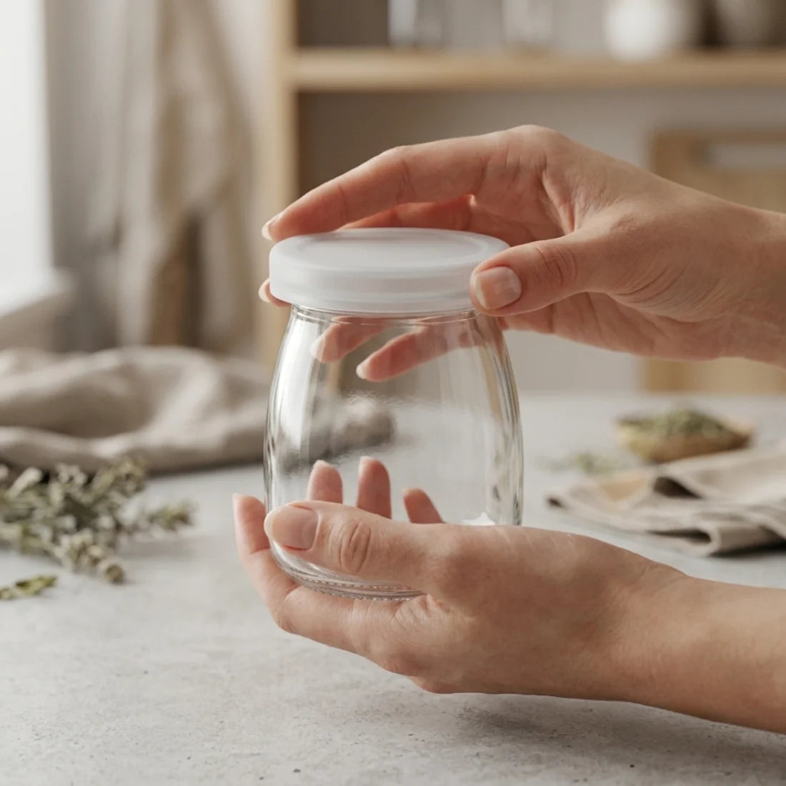Glass Pudding Jar with Airtight Lid(100ml)