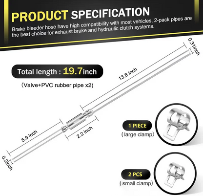 💥Brake Bleeder Hose - One Way Check Valve Tube Bleeding Tool Kit For Motorcyle Clutch