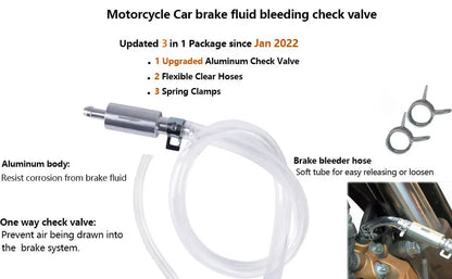 💥Brake Bleeder Hose - One Way Check Valve Tube Bleeding Tool Kit For Motorcyle Clutch
