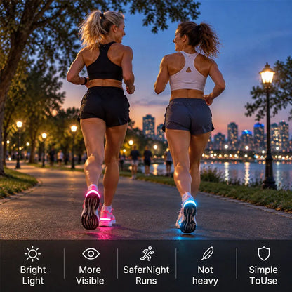 LED Shoe Heel Lights 👟 – Visibility Lights for Walking & Running