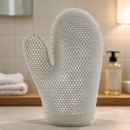 🧤 Honeycomb Mesh Shower Gloves – Exfoliating Body Scrub Mitts