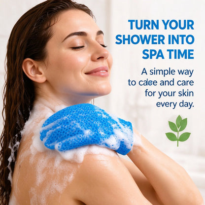 🧤 Honeycomb Mesh Shower Gloves – Exfoliating Body Scrub Mitts