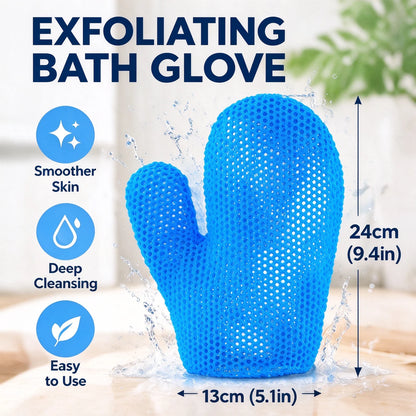 🧤 Honeycomb Mesh Shower Gloves – Exfoliating Body Scrub Mitts