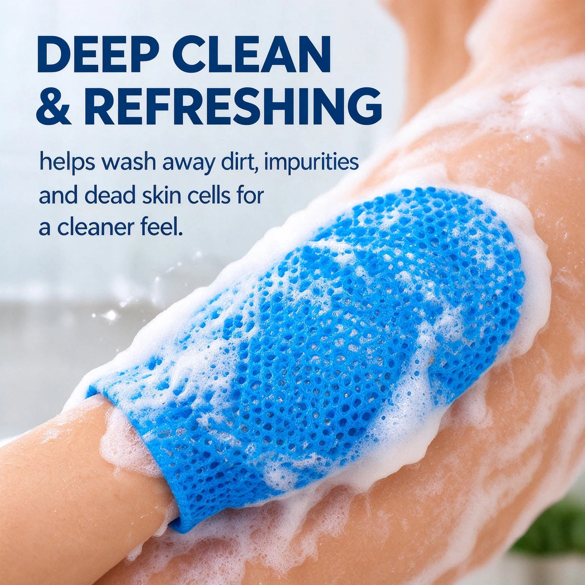 🧤 Honeycomb Mesh Shower Gloves – Exfoliating Body Scrub Mitts