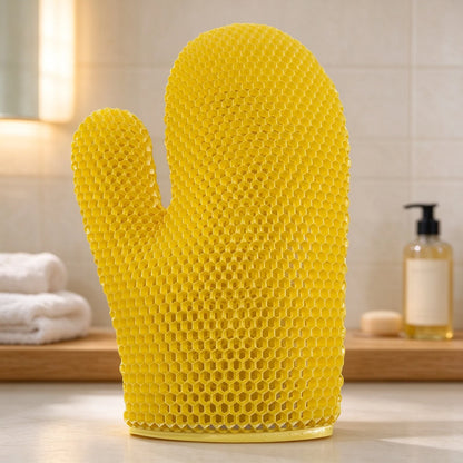 🧤 Honeycomb Mesh Shower Gloves – Exfoliating Body Scrub Mitts