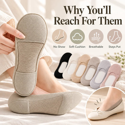 Women's Cushioned No-Show Socks – Comfortable Fit for Flats