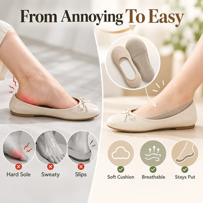 Women's Cushioned No-Show Socks – Comfortable Fit for Flats