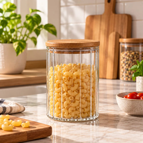 Modern Glass Storage Jar with Lid(1000 ML)
