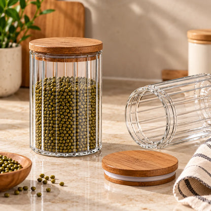 Modern Glass Storage Jar with Lid(1000 ML)