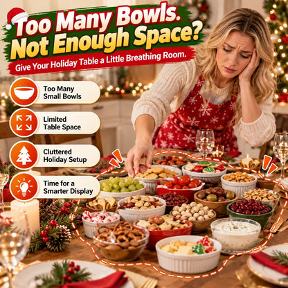 5-Layer Christmas Tree Serving Tray - Green