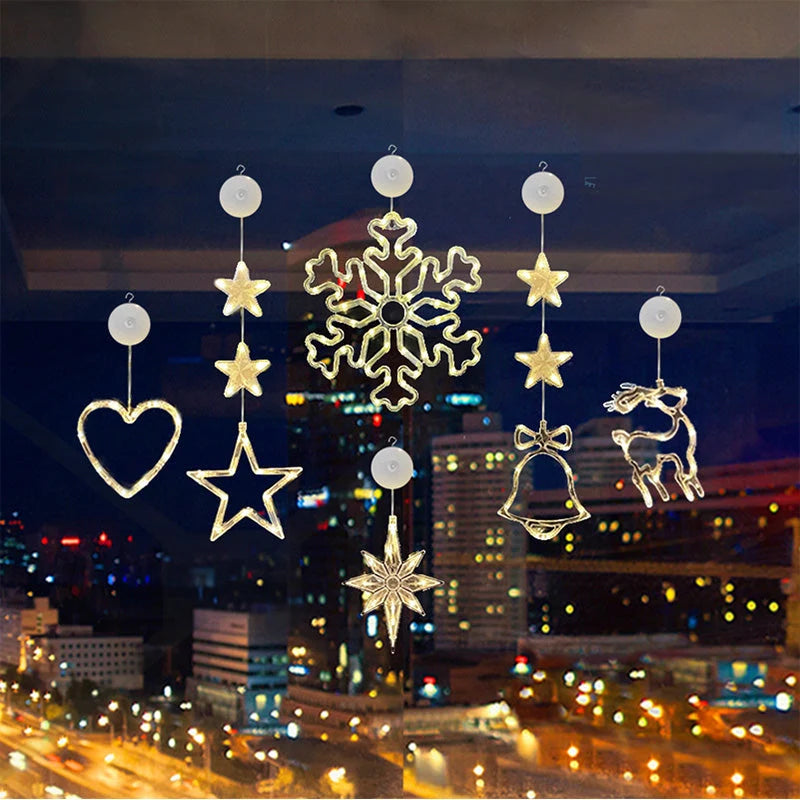 🎄 50% OFF! ✨ DIY Christmas Suction Window Lights – No drill, battery & reusable ✨