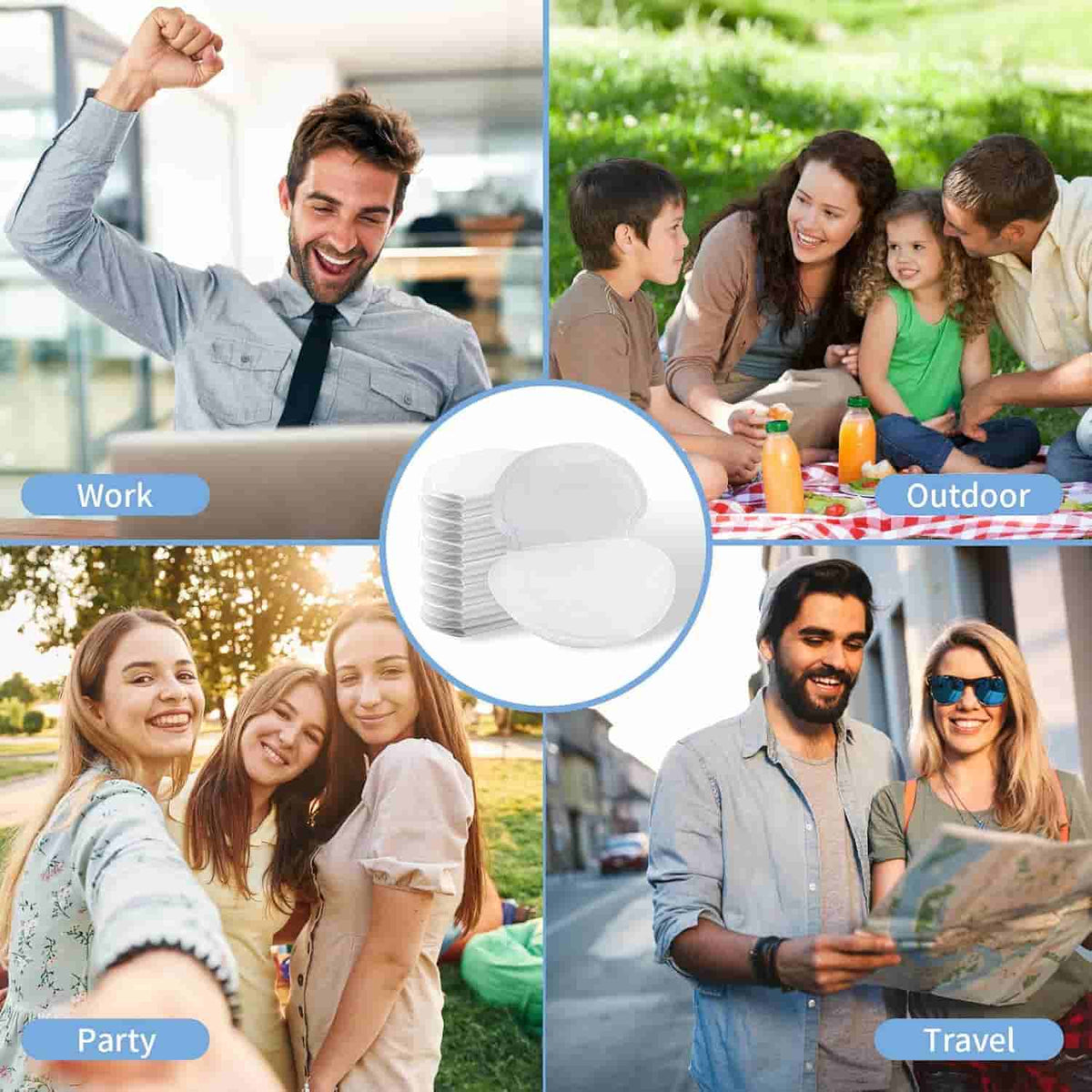 💦 40-Pack Underarm Sweat Pads – Everyday Clothing Protection