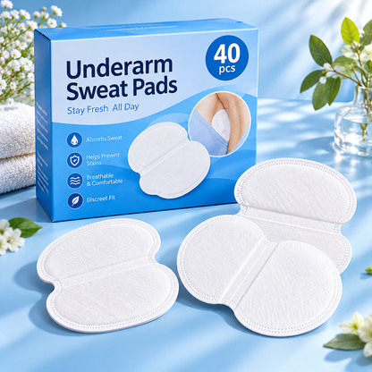 💦 40-Pack Underarm Sweat Pads – Everyday Clothing Protection