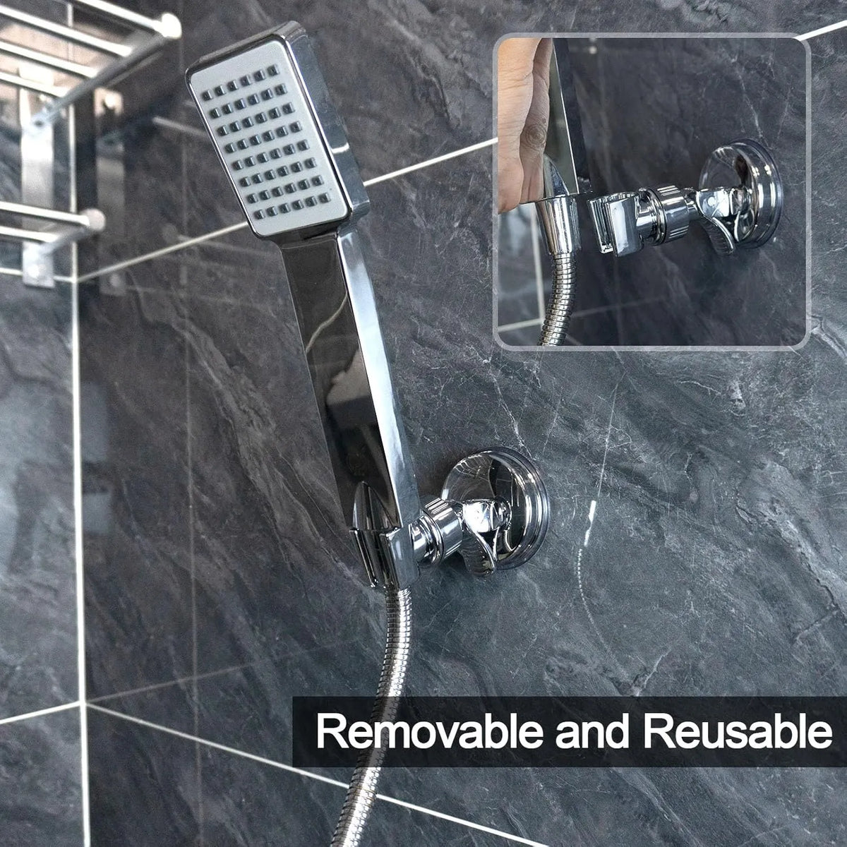 Adjustable shower head holder