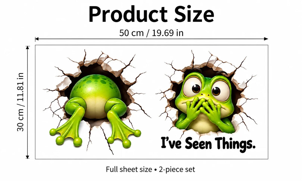 😂 Bathroom Buddies – Funny 3D Illusion Toilet Sticker Set | Removable 3D Illusion Stickers for Funny Bathroom Decor & Gag Gifts 🦝