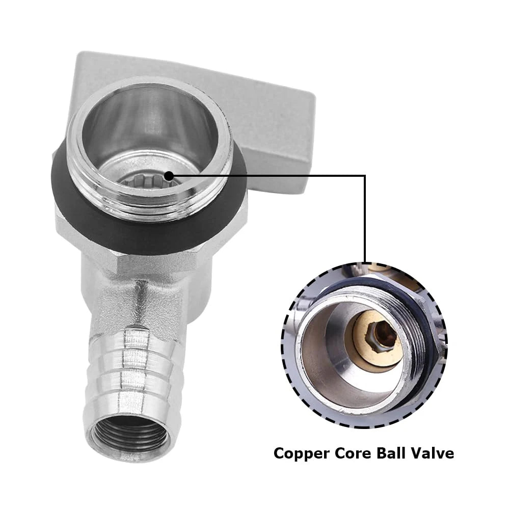 Brass Water Heater Drain Valve 🚰 – 3/4" NPS to 1/2" Hose Barb