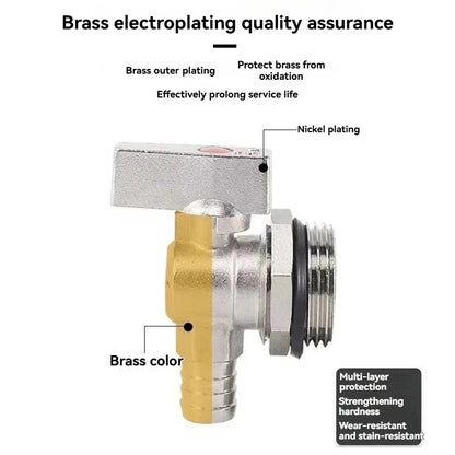Brass Water Heater Drain Valve 🚰 – 3/4" NPS to 1/2" Hose Barb