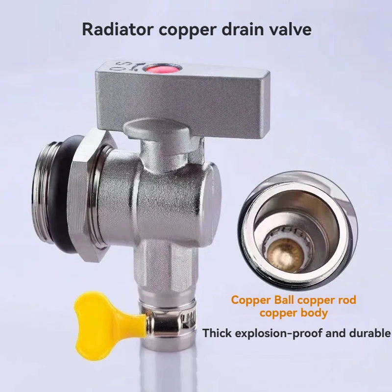 Brass Water Heater Drain Valve 🚰 – 3/4" NPS to 1/2" Hose Barb